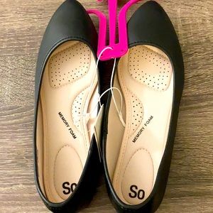 NWT! So Black Flats